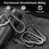 10 PCS Mini Carabiner Clips with Key Rings Aluminum D Shape Locking Carabine Keychain for Camping Traveling Hiking Keychains Keyring Outdoor