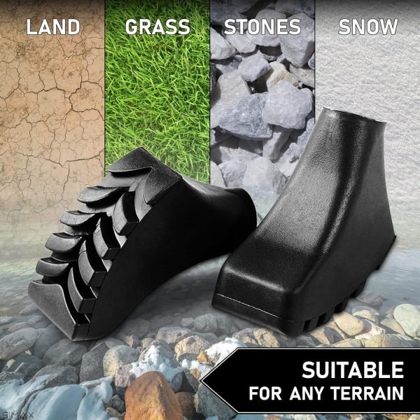 6Pcs Hiking Pole Tips Hiking Cane - Trekking Pole Tips for Walking Sticks Rubber Tips for Hiking Sticks - Collapsible Trekking Poles Hiking Canes - Hiking Pols Lost or Worn Standard Pole Tips