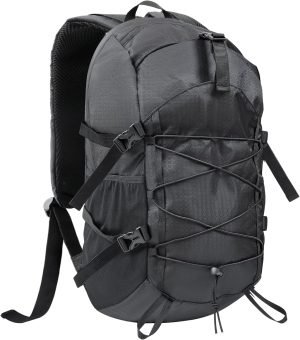 35L Hiking Backpack Men Small Camping Backpack for Women Waterproof Hiking Daypacks Lightweight Travel Backpack Carry On Black