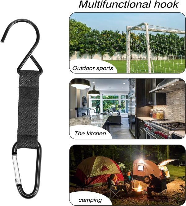 4 Pieces Fence Hooks for Baseball Nylon Safety Buckles Fence Hooks Multifunctional Hanging Buckles Metal Hooks Suitable for Softball Outdoor Sports Equipment Water Cup Backpack