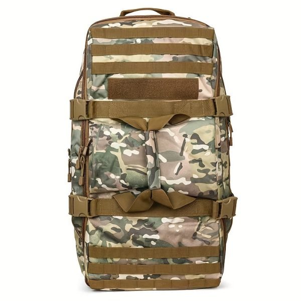 Men's Trekking Backpack, Large Capacity Outdoor Camping Bag, Multi-functional Backpack With Double Handle, Perfect For Car Trunk