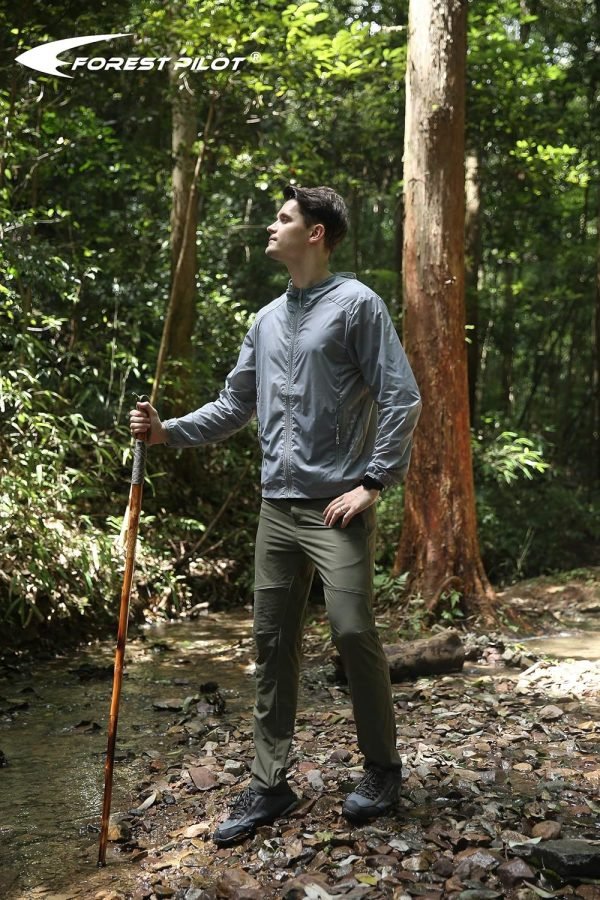 3pc Detachable Fir Wood Walking Stick for Hiking with Compass 55 Inches - with Animal Carving - Soft Hand Strap - Rubber Tip Cover