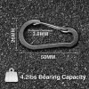10 PCS Mini Carabiner Clips with Key Rings Aluminum D Shape Locking Carabine Keychain for Camping Traveling Hiking Keychains Keyring Outdoor