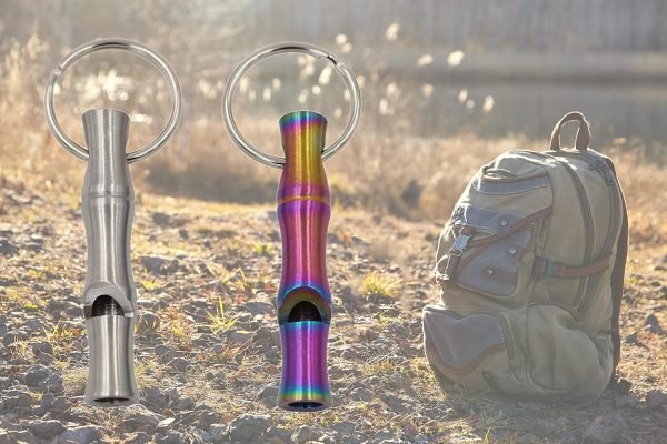 Real Sic Steel Emergency Whistle Keychain - Loud Portable Safety for Survival, Hiking, Festival, Camping, Pet Training