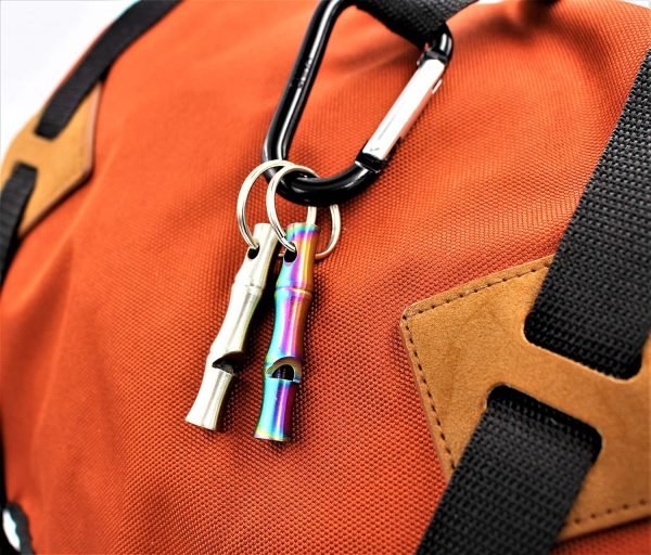 Real Sic Steel Emergency Whistle Keychain - Loud Portable Safety for Survival, Hiking, Festival, Camping, Pet Training