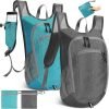 2 Pack 10L Hiking Backpack Lightweight Packable Hiking Daypacks Small Foldable Shoulder Bag for Women Men Travel Camping Outdoor, 2 Colors