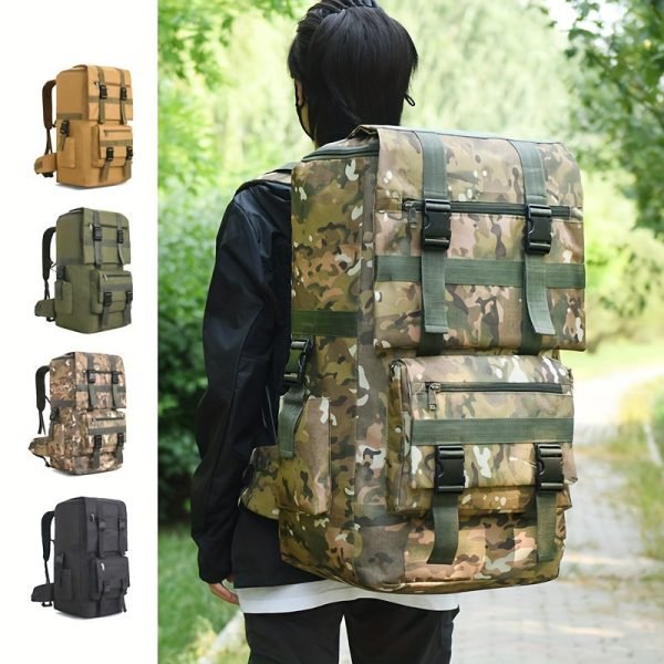 1pc Large Capacity Travel Backpack, Camouflage Outdoor Sports Travel Business Trips Luggage Bag, Lightweight Backpack