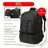 50/80L Travel Backpack With Shoe Compartment, Waterproof Sports Bagpack, Fits For 17-Inch Laptop