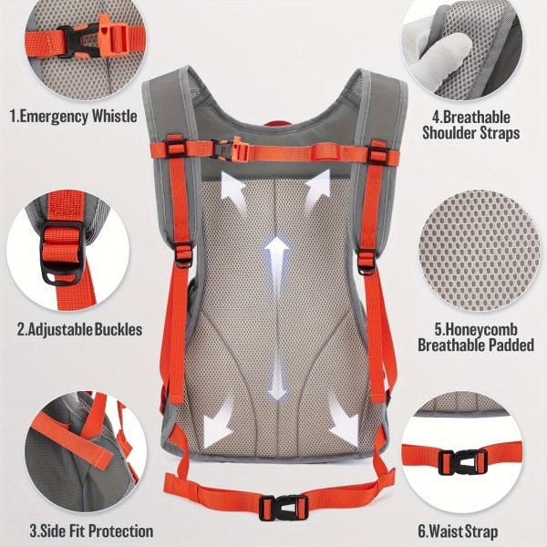 Outdoor Mountaineering Backpack, Waterproof Wear-resistant Breathable Ultralight Men's Hiking Backpack