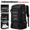 70L Large Capacity Men's Casual Travel Backpack For Outdoor Camping & Hiking, Laptop Storage Student Backpack