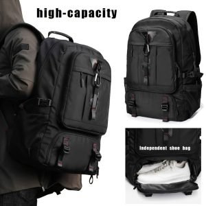 1pc Sports Outdoor Mountaineering Travel Backpack With Shoes Compartment, Large Capacity Waterproof School Bag, Ideal Choice For Gift