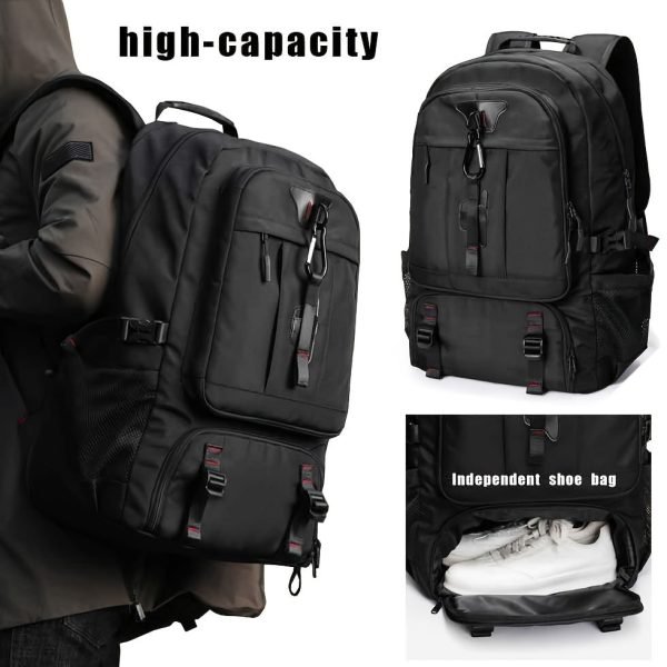 1pc Sports Outdoor Mountaineering Travel Backpack With Shoes Compartment, Large Capacity Waterproof School Bag, Ideal Choice For Gift