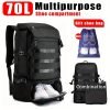 70L Large Capacity Men's Casual Travel Backpack For Outdoor Camping & Hiking, Laptop Storage Student Backpack