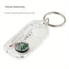 1pc Outdoor Portable Compass, Quick Hanging Mountaineering Keychain, Abs Finger North Pin Multifunctional Thermometer