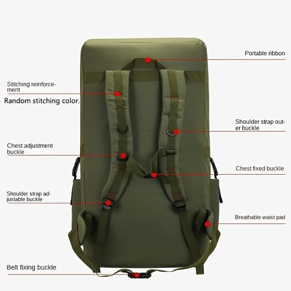 Large Capacity Backpack, Waterproof Outdoor Travel Bag, Can Hold Quilts, Wilderness Survival Bag, Natural Disaster Shelter Bag
