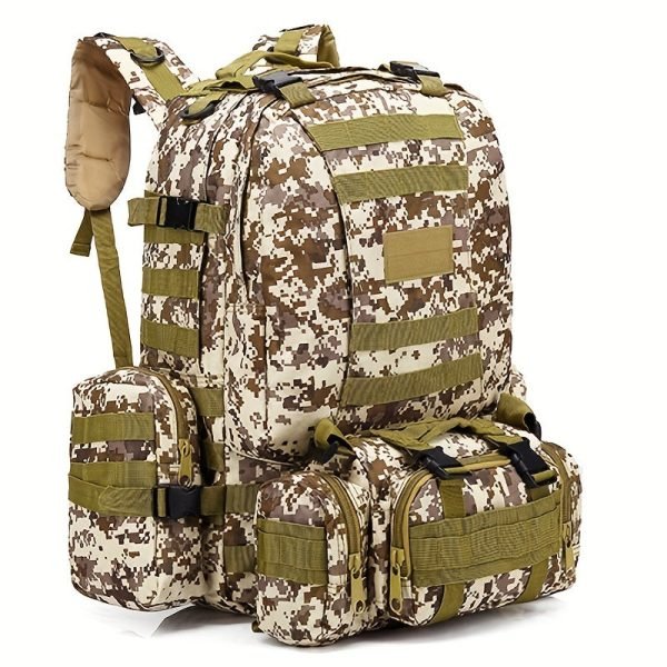 1pc 55L Sport Outdoor Hiking Large Capacity Multi-Functional Backpack, Waterproof Backpack For Training Camping