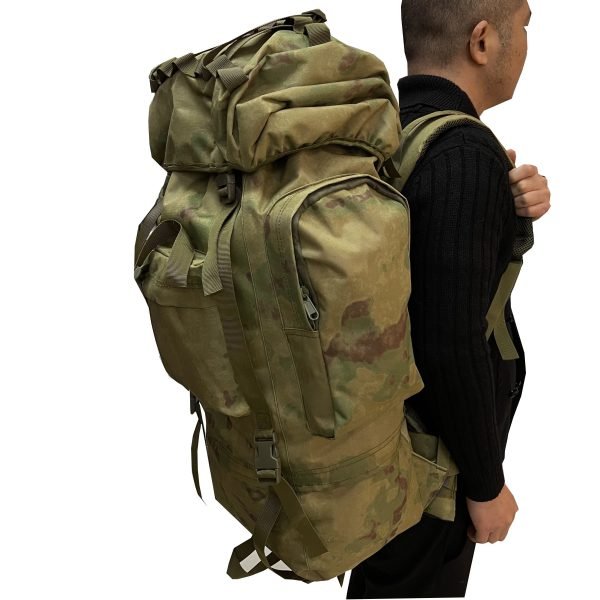 1pc Waterproof 85L Hiking Backpack with Rain Cover for Men and Women - Large Capacity Sports Bag for Outdoor Camping, Mountaineering, Cycling, and Travel