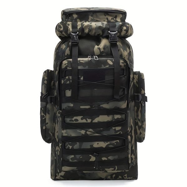 1pc Men's Large Capacity Mountaineering Bag, Waterproof Men's Backpack, Outdoor Travel Bag, Large Capacity Hiking Backpack