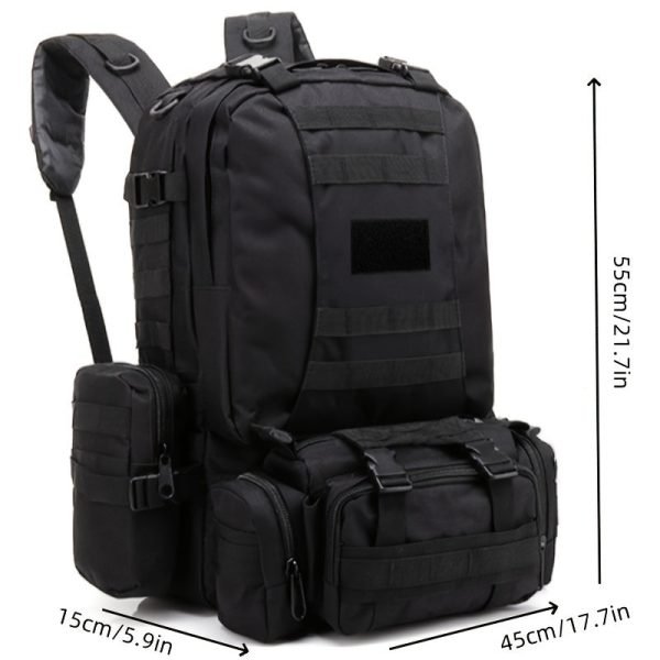 1pc 55L Sport Outdoor Hiking Large Capacity Multi-Functional Backpack, Waterproof Backpack For Training Camping