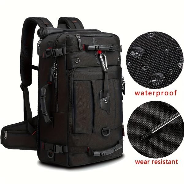 1pc Mountaineering Backpack, Large Capacity 70L Travel Camping Backpack, Outdoor Sports Waterproof Travel Backpack With Rain Cover