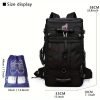 1pc Mountaineering Backpack, Large Capacity 70L Travel Camping Backpack, Outdoor Sports Waterproof Travel Backpack With Rain Cover