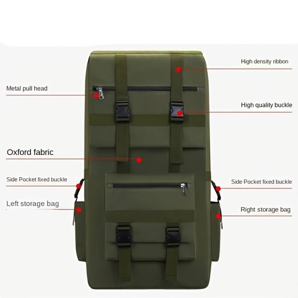 Large Capacity Backpack, Waterproof Outdoor Travel Bag, Can Hold Quilts, Wilderness Survival Bag, Natural Disaster Shelter Bag