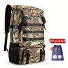70L Large Capacity Men's Casual Travel Backpack For Outdoor Camping & Hiking, Laptop Storage Student Backpack