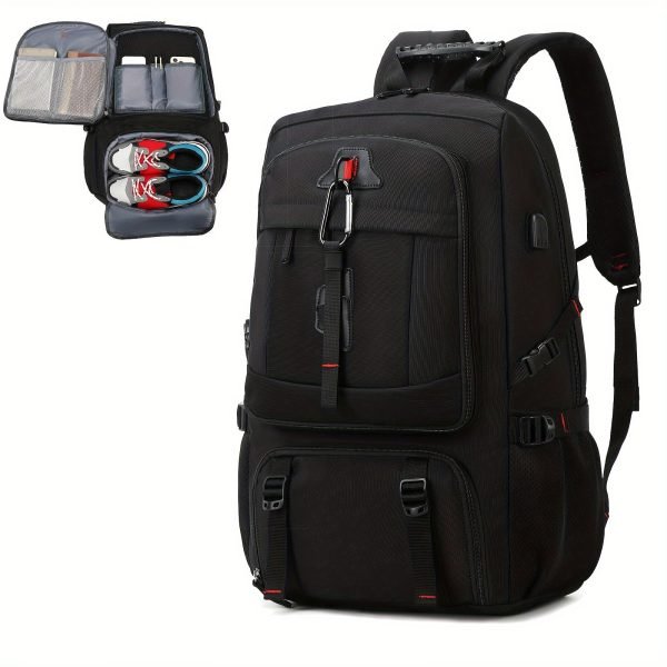 1/2pcs Travel Backpack, Waterproof Large Capacity Outdoor Backpack, Hiking Travel Camping Backpack For Men And Women, With Shoe Compartment, Ideal Choice For Gifts