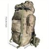 70L Large Capacity Backpack With Built-in Aluminum Tube Frame - Suitable For Outdoor Hiking, Camping Adventure, Waterproof Camouflage Luggage Bag For Travel Sports