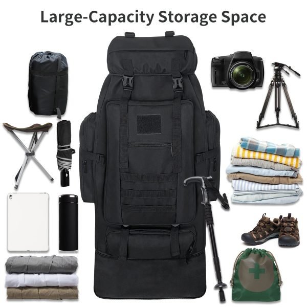 1pc Large Capacity Multi-pocket Sports Backpack, For Camping And Hiking, Suitable For Both Men And Women, Waterproof And Dustproof, Suitable For Long-distance Sports Travel, Daily Outdoor Backpack