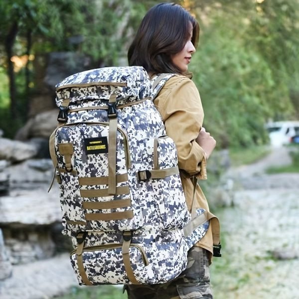 70L Large Capacity Tactical Backpack: Perfect for Outdoor Camping, Hiking, & Climbing - Waterproof & Portable!