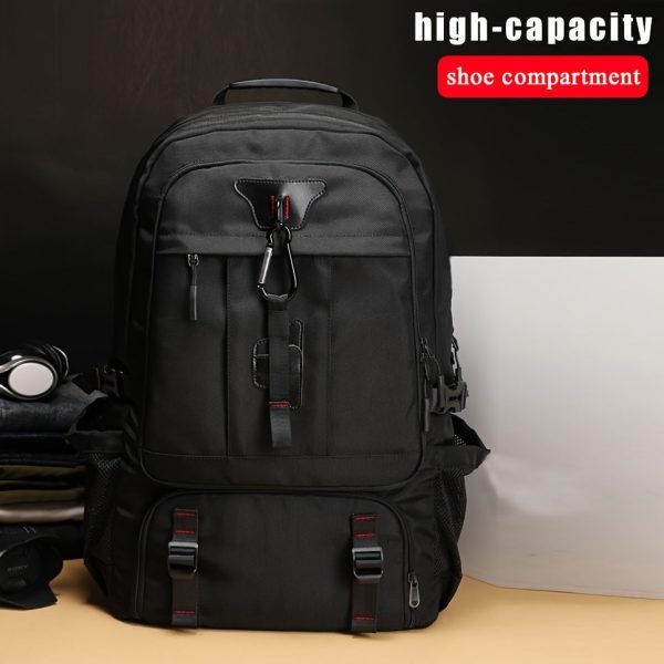 1pc Sports Outdoor Mountaineering Travel Backpack With Shoes Compartment, Large Capacity Waterproof School Bag, Ideal Choice For Gift