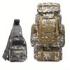 2 Large-Capacity Camouflage Soft Shell Backpack with Drawstring Closure, Cord Embellishment, and Geometric Pattern - Machine Washable, Normal Waterproof, Ideal for Climbing and Outdoor Adventures