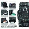 Hiking Backpack 70-100L Expandable Tactical Backpack 600D Oxford Camping Backpack Outdoor Sports Daypack (Black)