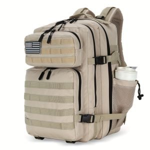 45L Spacious Hiking Backpack with Adjustable Shoulder Fit - Fitness Daypack for Universal Use - Durable Oxford Cloth, Utility Pocket, Soft Shell, Normal Waterproof, Machine Washable, Perfect for Travel, Sports, and Festivals