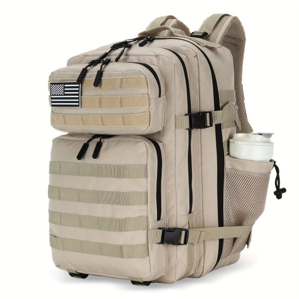 45L Spacious Hiking Backpack with Adjustable Shoulder Fit - Fitness Daypack for Universal Use - Durable Oxford Cloth, Utility Pocket, Soft Shell, Normal Waterproof, Machine Washable, Perfect for Travel, Sports, and Festivals