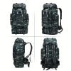 Hiking Backpack 70-100L Expandable Tactical Backpack 600D Oxford Camping Backpack Outdoor Sports Daypack (Black)