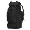 Hiking Backpack 70-100L Expandable Tactical Backpack 600D Oxford Camping Backpack Outdoor Sports Daypack (Black)