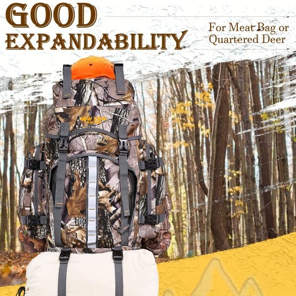 80L Outdoor Camping Backpack - Rugged 600D Hiking Daypack with Large Capacity - Waterproof Rain Cover Included for All-Weather Adventures