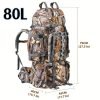 80L Outdoor Camping Backpack - Rugged 600D Hiking Daypack with Large Capacity - Waterproof Rain Cover Included for All-Weather Adventures