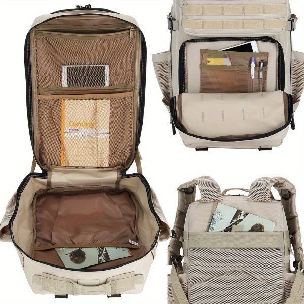 45L Spacious Hiking Backpack with Adjustable Shoulder Fit - Fitness Daypack for Universal Use - Durable Oxford Cloth, Utility Pocket, Soft Shell, Normal Waterproof, Machine Washable, Perfect for Travel, Sports, and Festivals