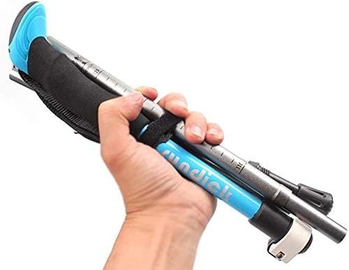 Outdoor Mountain Climbing Folding Straight Handle Trekking Pole,Ultra Light Firm Aluminum Alloy Quick-Lock Telescopic