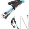 Outdoor Mountain Climbing Folding Straight Handle Trekking Pole,Ultra Light Firm Aluminum Alloy Quick-Lock Telescopic