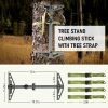 Climbing Sticks, Non-Slip Tree Step Tree Climbing Sticks for Hunting, Lightweight Aluminum Hunting Climbing Steps 17'', with Climbing Straps, Climbing Stick for Tree Stand-4 Pack