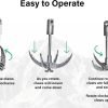 Grappling Hook with Rope 32ft. Set. 4-Claw Folding Durable Stainless Steel Compact Perfect for Outdoor Survival, Retrieval, Camping, Hiking, Tree Mountain, and Climbing