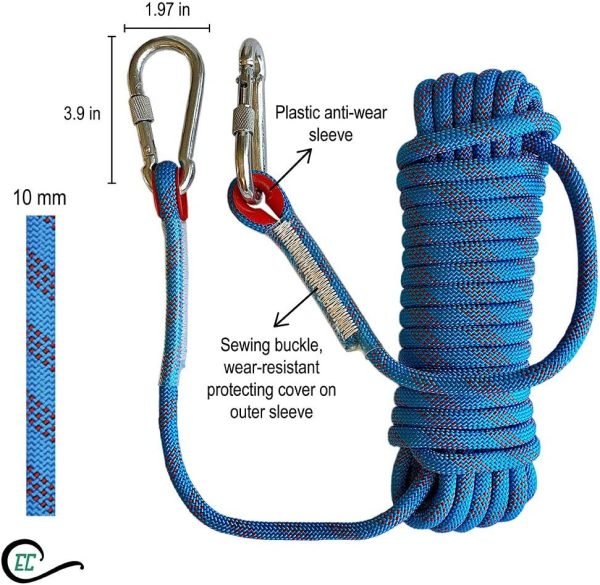 Grappling Hook with Rope 32ft. Set. 4-Claw Folding Durable Stainless Steel Compact Perfect for Outdoor Survival, Retrieval, Camping, Hiking, Tree Mountain, and Climbing